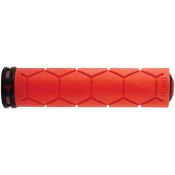 Fabric Silicone Lock On Grips: Red