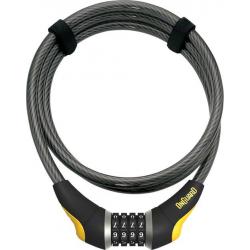 OnGuard Akita Resettable Combo Cable Lock 6' x 12m Gray/Yellow