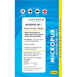 Katadyn Micropur MP1 Water Purification Tablets: Pack/30v