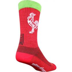 SockGuy Sriracha Wool 7.5 Crew Sock: Red LG/XL