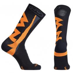 Northwave Extreme Winter High Socks Black/Orange Fluorescent