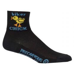 SockGuy Biker Chick Sock: Black SM/MD