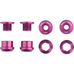 Wolf Tooth Components 6mm Chainring Bolts/Nuts for 1X: Set of 4 - Dual Hex