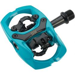 iSSi Trail II Pedals - Dual Sided Clipless with Platform, Aluminum, 9/16", Teal