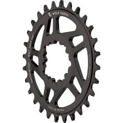 Wolf Tooth Components Drop-Stop Chainring: 28T, SRAM Direct Mount, 3mm Offset, For Boost Chainline