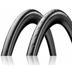 Continental Attack/Force III Front and Rear Tire Combo 700 x 23/25c Black Chili
