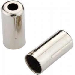 Jagwire 5mm Open Pre-Crimped End Caps Bottle of 200, Chome Plated