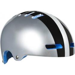Lazer Armor Helmet: Silver/Black Shell with Blue EPS Foam MD