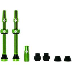 Muc-Off Tubeless Valve Kit: Green, fits Road and Mountain, 60mm, Pair