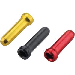 Jagwire 1.8mm Cable End Crimps Gold Black Red Bag of 30