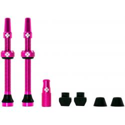 Muc-Off Tubeless Valve Kit: Pink, fits Road and Mountain, 60mm, Pair