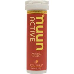 Nuun Active Hydration Tablets: Citrus Fruit Box of 8 Tubes
