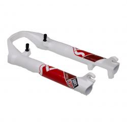 RockShox 2008-2012 26" SID QR Lower Leg Assembly, Canti-Bosses and Disc Tabs, White with  Red Team Decals