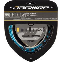 Jagwire 2x Elite Link Shift Cable Kit SRAM/Shimano with Polished Ultra-Slick Cables, Blue