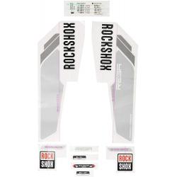 RockShox 26" Reba A3 Disc Lower Leg Decal Kit, Silver for White Leg