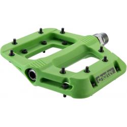 Race Face, Chester, Platform Pedals, Body: Nylon, Spindle: Cr-Mo, 9/16'', Green, Pair
