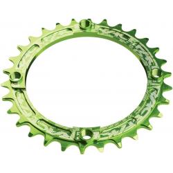RaceFace Narrow Wide Chainring: 104mm BCD 30t Green