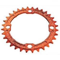 RaceFace Narrow Wide Chainring: 104mm BCD 34t Orange