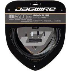 Jagwire Road Elite Sealed Brake Cable Kit SRAM/Shimano with Ultra-Slick Uncoated Cables, Stealth Black