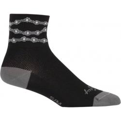 SockGuy Chains Sock: Black LG/XL