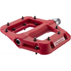 Race Face, Chester, Platform Pedals, Body: Nylon, Spindle: Cr-Mo, 9/16'', Red, Pair