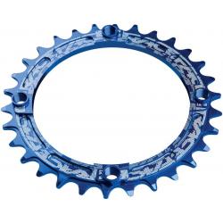 RaceFace Narrow Wide Chainring: 104mm BCD 34t Blue