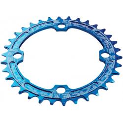 RaceFace Narrow Wide Chainring: 104mm BCD 36t Blue