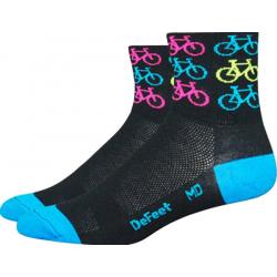 DeFeet Aireator Cool Bikes Socks - 3 inch, Blue/Black, Small