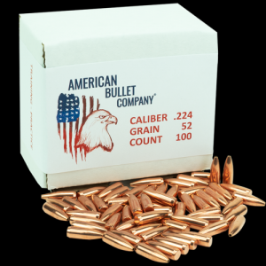 American Bullet Co. Practice Bullets .224 52 Gr HPBT