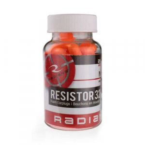Radians Resistor 32NRR Earplugs Bottle of 25 Pair