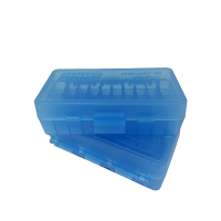 MTM 50 Ct 9mm Pistol Ammo Box Blue