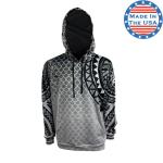 Black and White Polynesian Stand Out Hoodie