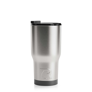 RTIC 20oz Tumbler, Stainless, Matte, Stainless Steel & Vacuum Insulated, Flip-Top Lid