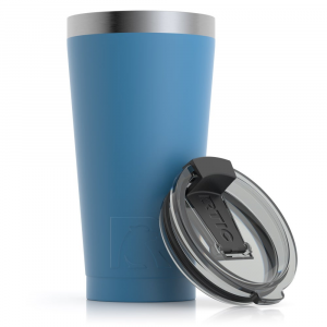 RTIC 16oz Pint Tumbler, Slate Blue, Matte, Stainless Steel & Vacuum Insulated, Flip-Top Lid