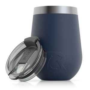 RTIC 12oz Cocktail Tumbler, Navy, Matte, Stainless Steel & Vacuum Insulated, Flip-Top Lid