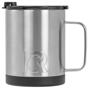 RTIC 12oz Coffee Mug, Stainless, Matte, Stainless Steel & Vacuum Insulated, Flip-Top Lid