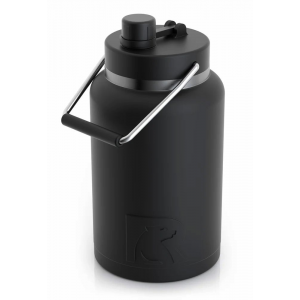 RTIC Half Gallon Jug, Black, Matte, Stainless Steel & Vacuum Insulated, Flip-Top Lid, Case of 12