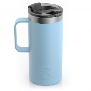 RTIC 16oz Travel Mug, RTIC Ice, Matte, Stainless Steel & Vacuum Insulated, Flip-Top Lid