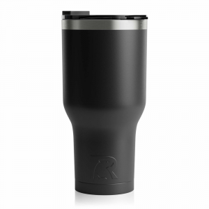 RTIC 40oz Tumbler, Black, Matte, Stainless Steel & Vacuum Insulated, Flip-Top Lid, Case of 30