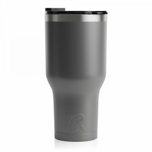 RTIC 40oz Tumbler, Graphite, Matte, Stainless Steel & Vacuum Insulated, Flip-Top Lid, Case of 30