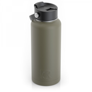 RTIC 32oz Bottle, Olive, Matte, Stainless Steel & Vacuum Insulated, Case of 20