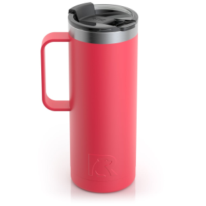 RTIC 20oz Travel Mug, Cardinal, Matte, Stainless Steel & Vacuum Insulated, Flip-Top Lid, Case of 24