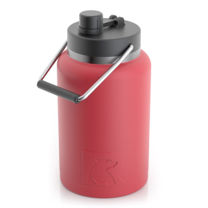 RTIC Half Gallon Jug, Brick, Matte, Stainless Steel & Vacuum Insulated, Flip-Top Lid, Case of 12