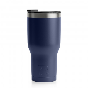 RTIC 30oz Tumbler, Navy, Matte, Stainless Steel & Vacuum Insulated, Flip-Top Lid, Case of 30