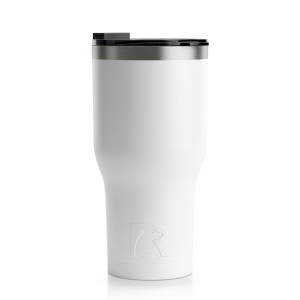 RTIC 30oz Tumbler, White, Matte, Stainless Steel & Vacuum Insulated, Flip-Top Lid, Case of 30