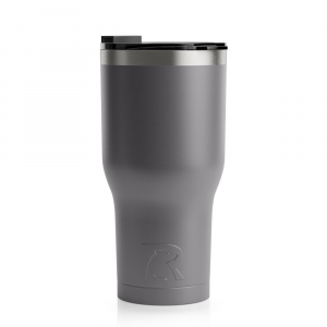 RTIC 30oz Tumbler, Graphite, Matte, Stainless Steel & Vacuum Insulated, Flip-Top Lid, Case of 30