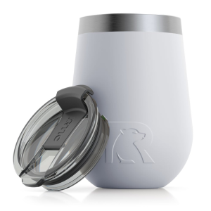 RTIC 12oz Cocktail Tumbler, White, Matte, Stainless Steel & Vacuum Insulated, Flip-Top Lid