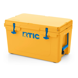45 QT Ultra-Tough Cooler, Amber & Blue Marlin, Heavy Duty Rope Handles, T-Latch Closure
