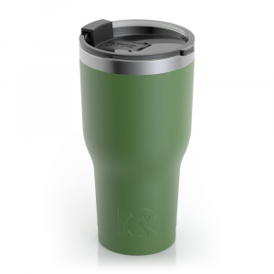 RTIC 30oz Tumbler, Palm, Matte, Stainless Steel & Vacuum Insulated, Flip-Top Lid, Case of 30