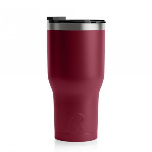 RTIC 30oz Tumbler, Maroon, Matte, Stainless Steel & Vacuum Insulated, Flip-Top Lid, Case of 30